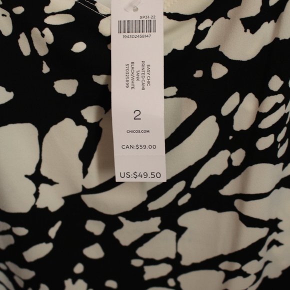 Chicos Easy Chic 4 pc Set Black and White NWT Reg $437.00 Jacket Dress Cami Pant - Picture 12 of 12